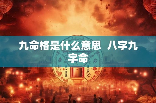 九命格是什么意思 八字九字命 九命格是什么意思 八字九字命