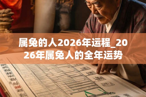 属兔的人2026年运程_2026年属兔人的全年运势
