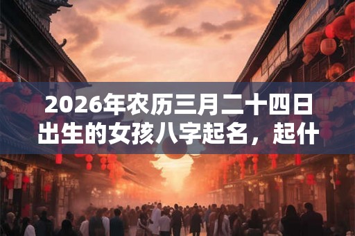 2026年农历三月二十四日出生的女孩八字起名，起什么名字吉利？