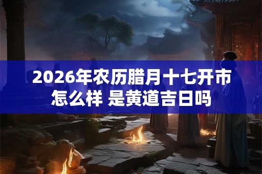 2026年农历腊月十七开市怎么样 是黄道吉日吗 2026年农历腊月十七开市怎么样 是黄道吉日吗