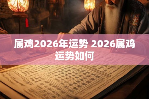 属鸡2026年运势 2026属鸡运势如何