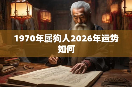 1970年属狗人2026年运势如何