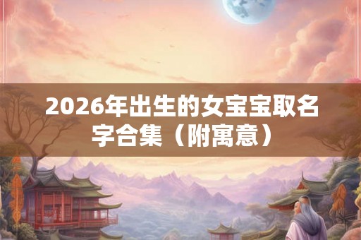 2026年出生的女宝宝取名字合集(附寓意) 2026年出生的女宝宝取名字合集(附寓意)