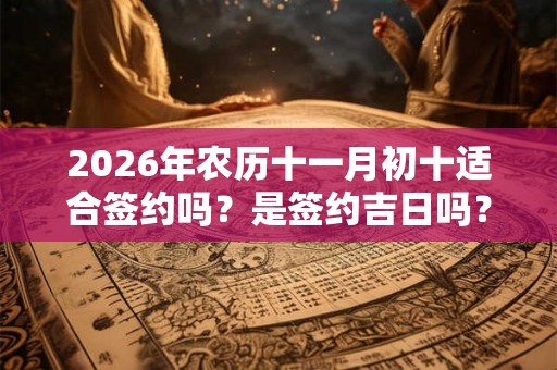 2026年农历十一月初十适合签约吗？是签约吉日吗？