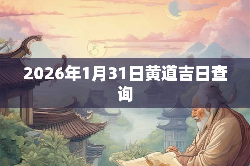 2026年1月31日黄道吉日查询