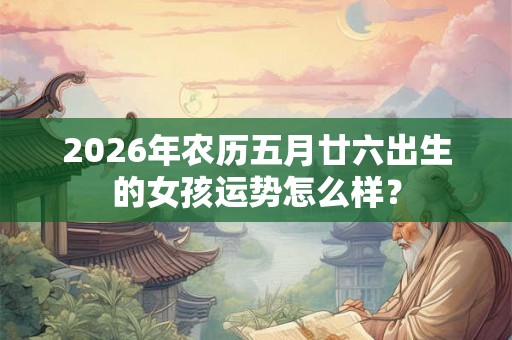 2026年农历五月廿六出生的女孩运势怎么样? 2026年农历五月廿六出生的女孩运势怎么样?