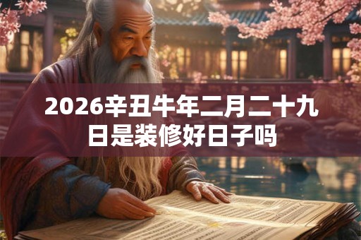 2026辛丑牛年二月二十九日是装修好日子吗