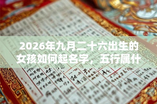2026年九月二十六出生的女孩如何起名字，五行属什么