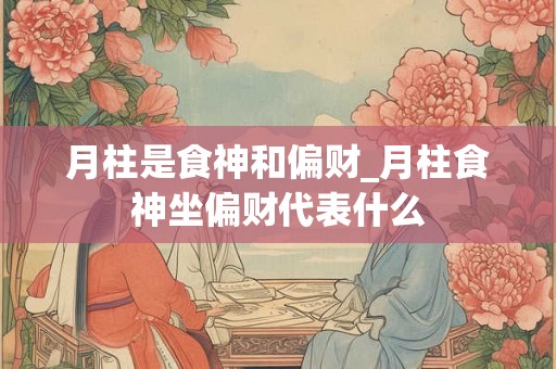 月柱是食神和偏财_月柱食神坐偏财代表什么
