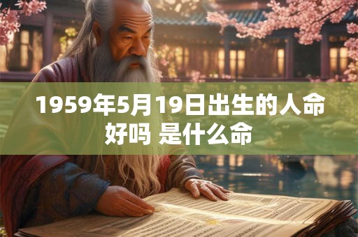 1959年5月19日出生的人命好吗 是什么命 1959年5月19日出生的人命好吗 是什么命