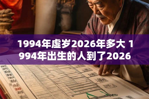 1994年虚岁2026年多大 1994年出生的人到了2026年虚岁多少岁