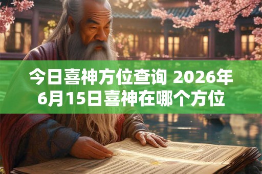 今日喜神方位查询 2026年6月15日喜神在哪个方位 今日喜神方位查询 2026年6月15日喜神在哪个方位