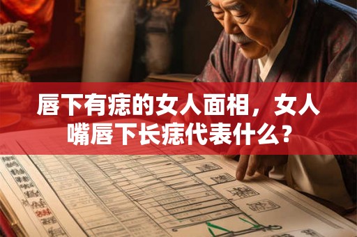 唇下有痣的女人面相，女人嘴唇下长痣代表什么？