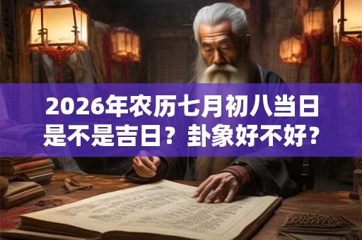 2026年农历七月初八当日是不是吉日？卦象好不好？