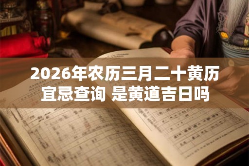 2026年农历三月二十黄历宜忌查询 是黄道吉日吗