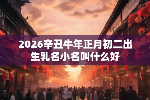 2026辛丑牛年正月初二出生乳名小名叫什么好