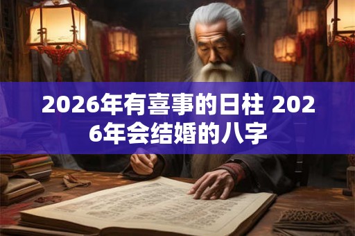 2026年有喜事的日柱 2026年会结婚的八字
