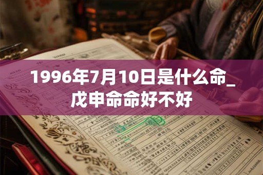 1996年7月10日是什么命_戊申命命好不好