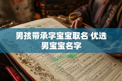 男孩带承字宝宝取名 优选男宝宝名字