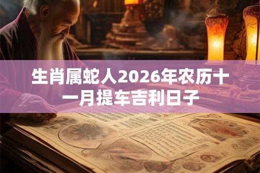 生肖属蛇人2026年农历十一月提车吉利日子