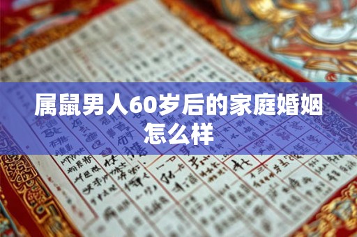 属鼠男人60岁后的家庭婚姻怎么样