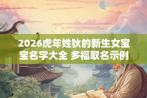 2026虎年姓狄的新生女宝宝名字大全 多福取名示例