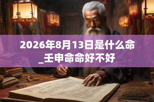 2026年8月13日是什么命_壬申命命好不好