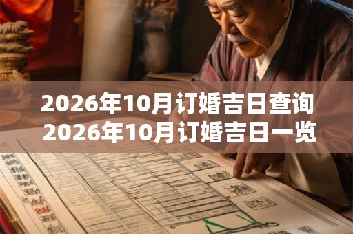 2026年10月订婚吉日查询 2026年10月订婚吉日一览表 2026年10月订婚吉日查询 2026年10月订婚吉日一览表