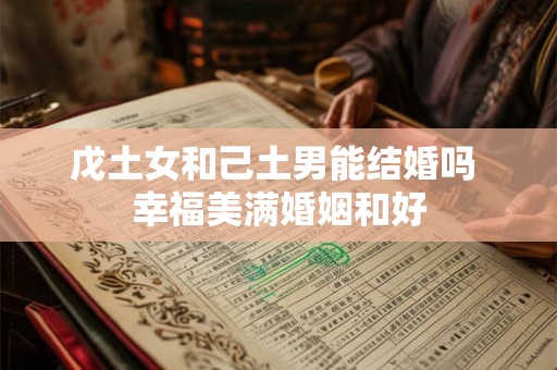 戊土女和己土男能结婚吗 幸福美满婚姻和好 戊土女和己土男能结婚吗 幸福美满婚姻和好