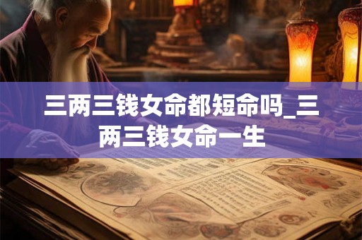 三两三钱女命都短命吗_三两三钱女命一生