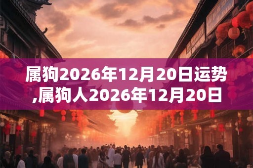 属狗2026年12月20日运势,属狗人2026年12月20日财运,生肖狗2026年12月20日运势