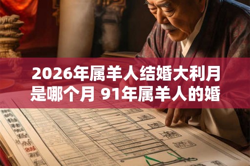 2026年属羊人结婚大利月是哪个月 91年属羊人的婚姻运势 2026年属羊人结婚大利月是哪个月 91年属羊人的婚姻运势
