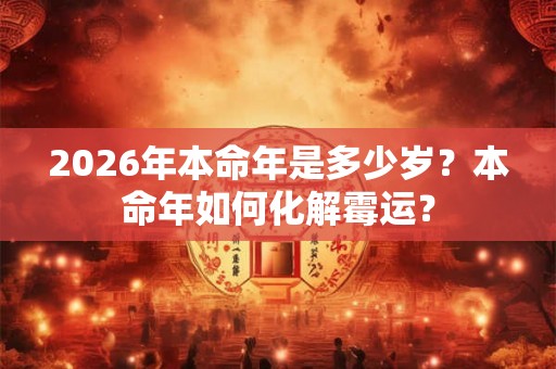 2026年本命年是多少岁？本命年如何化解霉运？