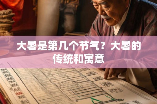 大暑是第几个节气？大暑的传统和寓意