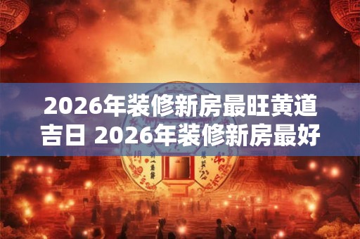 2026年装修新房最旺黄道吉日 2026年装修新房最好的黄道吉日