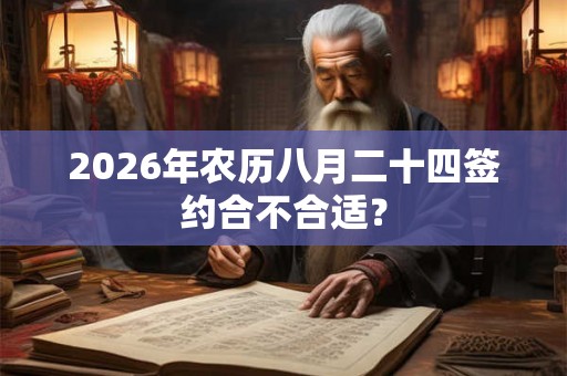 2026年农历八月二十四签约合不合适? 2026年农历八月二十四签约合不合适?