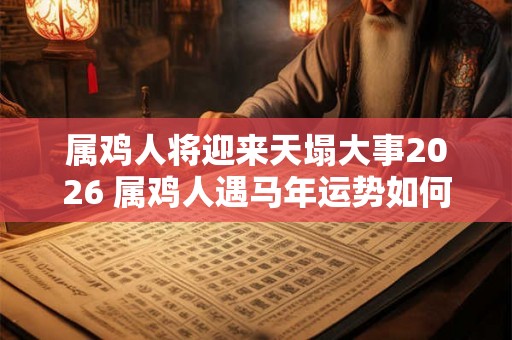 属鸡人将迎来天塌大事2026 属鸡人遇马年运势如何
