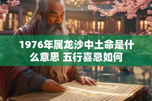 1976年属龙沙中土命是什么意思 五行喜忌如何