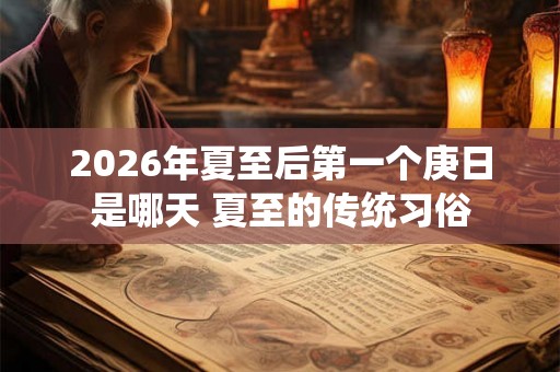 2026年夏至后第一个庚日是哪天 夏至的传统习俗 2026年夏至后第一个庚日是哪天 夏至的传统习俗