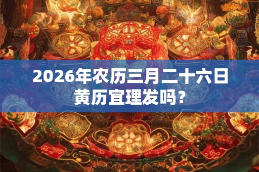 2026年农历三月二十六日黄历宜理发吗？