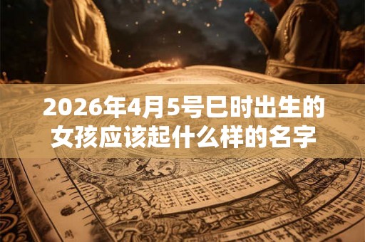 2026年4月5号巳时出生的女孩应该起什么样的名字