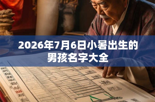 2026年7月6日小暑出生的男孩名字大全