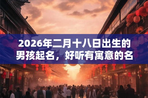 2026年二月十八日出生的男孩起名，好听有寓意的名字推荐