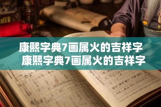 康熙字典7画属火的吉祥字  康熙字典7画属火的吉祥字