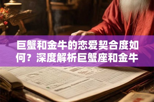 巨蟹和金牛的恋爱契合度如何?深度解析巨蟹座和金牛座的特点 巨蟹和金牛的恋爱契合度如何?深度解析巨蟹座和金牛座的特点