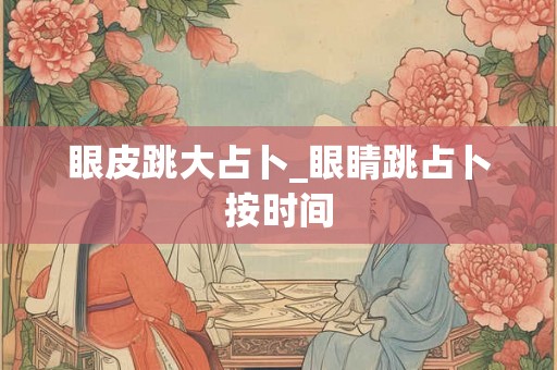 眼皮跳大占卜_眼睛跳占卜按时间
