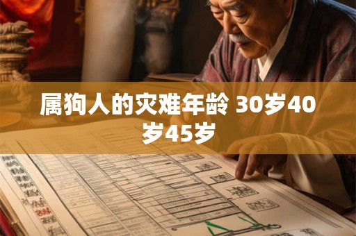 属狗人的灾难年龄 30岁40岁45岁