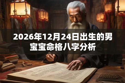 2026年12月24日出生的男宝宝命格八字分析 2026年12月24日出生的男宝宝命格八字分析