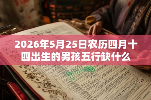 2026年5月25日农历四月十四出生的男孩五行缺什么