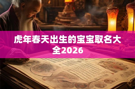 虎年春天出生的宝宝取名大全2026